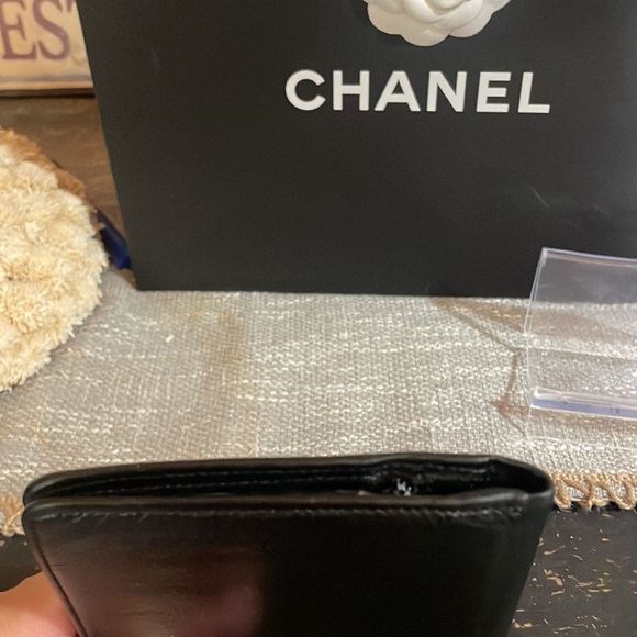 Chanel Black Caviar Leather Wallet Cash, Credit Card, Zip Coin Compartments - Picture 9 of 9
